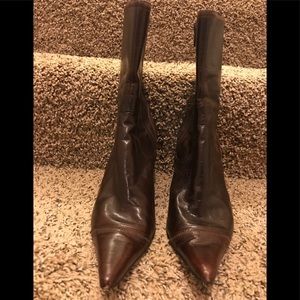 Leather Heel Boots